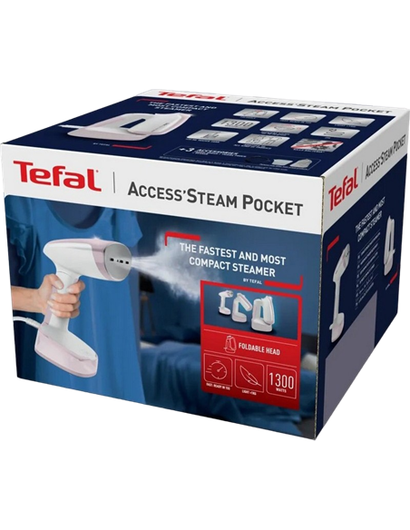 Ручной отпариватель Tefal DT3050E1, Белый/Розовый