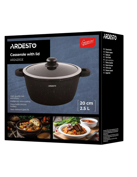 Cratiță Ardesto AR2420GE, 2,5L, 20cm, Negru