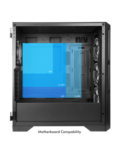 Компьютерный корпус Chieftec APEX Lumo, Midi-Tower, Без блока питания, Чёрный