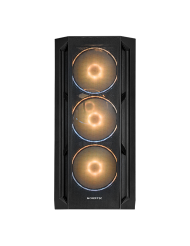 Компьютерный корпус Chieftec APEX Lumo, Midi-Tower, Без блока питания, Чёрный