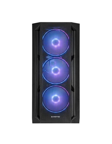 Компьютерный корпус Chieftec APEX Lumo, Midi-Tower, Без блока питания, Чёрный