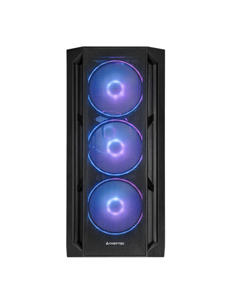 Компьютерный корпус Chieftec APEX Lumo, Midi-Tower, Без блока питания, Чёрный