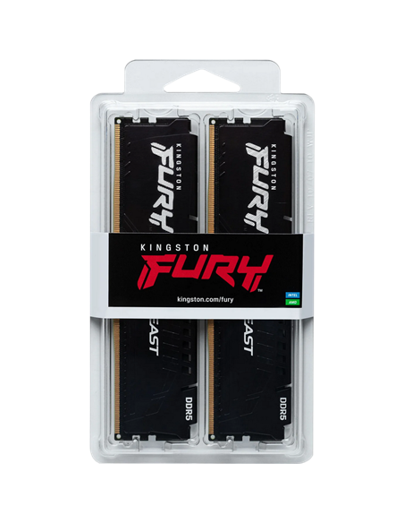 Memorie RAM Kingston FURY Beast, DDR5 SDRAM, 6000 MHz, 64GB, KF560C30BBEK2-64