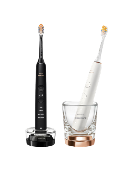 Periuța de dinți electrică sonică Philips HX9914/69, Negru | Aur Roz