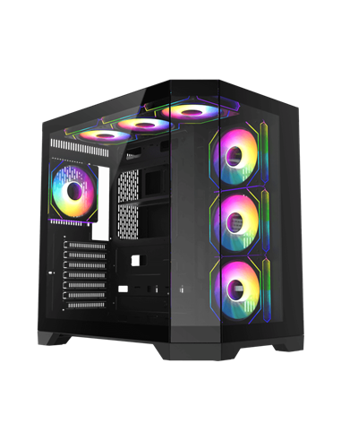 Carcasă PC Gamemax HYPE-A, Midi-Tower, Fără PSU, Negru
