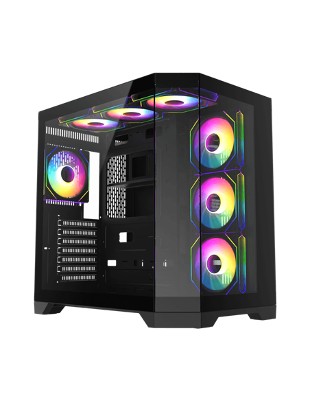 Компьютерный корпус Gamemax HYPE-A, Midi-Tower, Без блока питания, Чёрный