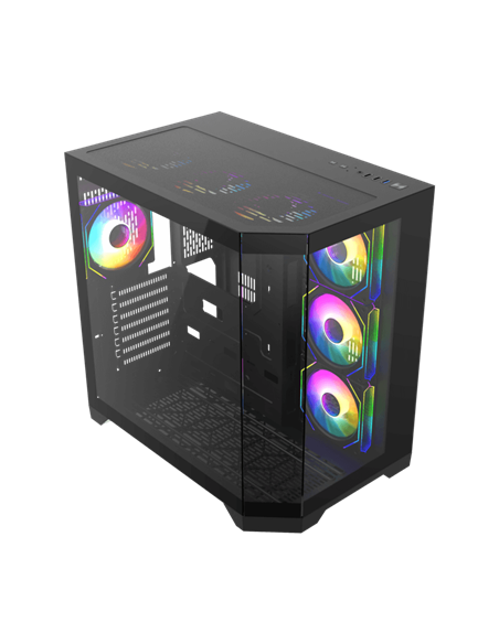 Компьютерный корпус Gamemax HYPE-A, Midi-Tower, Без блока питания, Чёрный