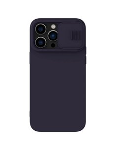 Husă Nillkin iPhone 14 Pro CamShield Silky Magnetic Silicone, Albastru