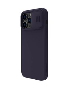 Husă Nillkin iPhone 14 Pro CamShield Silky Magnetic Silicone, Albastru 2