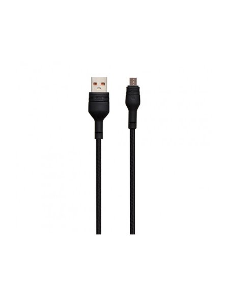 Кабель для зарядки и синхронизации XO NB55, USB Type-A/micro-USB, 1м, Чёрный