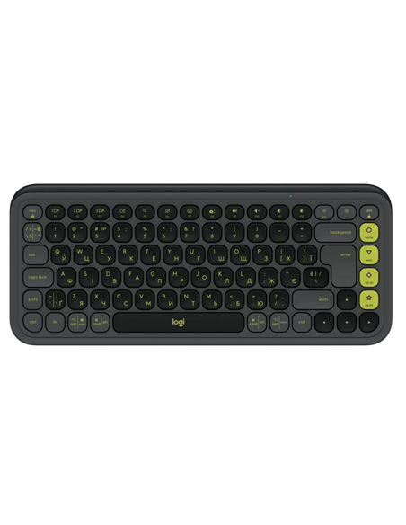 Клавиатура Logitech POP ICON, Беспроводное, Графит | Зеленый