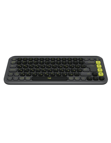Клавиатура Logitech POP ICON, Беспроводное, Графит | Зеленый