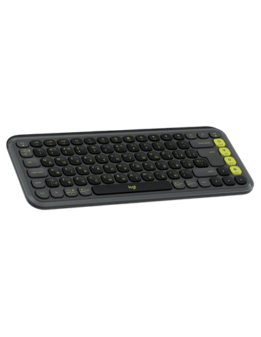 Клавиатура Logitech POP ICON, Беспроводное, Графит | Зеленый