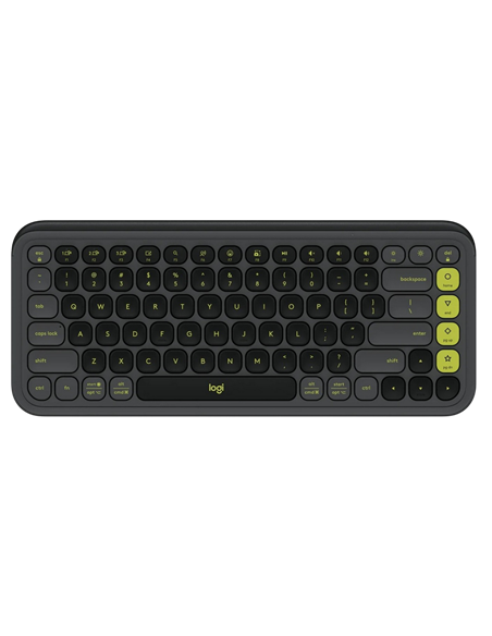 Клавиатура Logitech POP ICON, Беспроводное, Графит | Зеленый