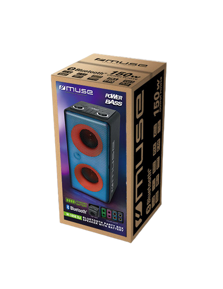 Boxă portabilă MUSE M-1808 DJ, Negru