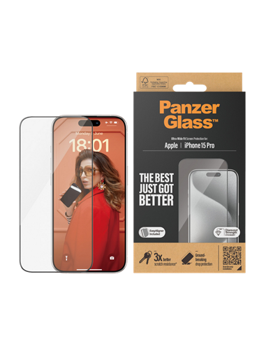 Защитное стекло PanzerGlass iPhone 15 Pro UWF wA, Прозрачный