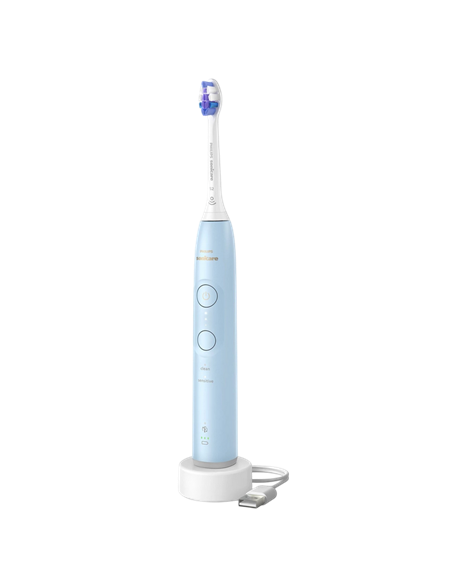 Periuța de dinți electrică sonică Philips HX7406/01, Albastru deschis