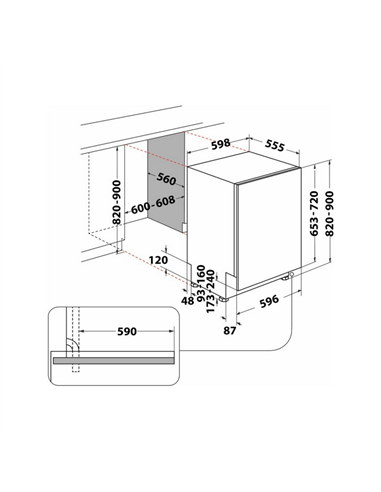 Посудомоечная машина Whirlpool WIP 4T233 PFEG B, Белый