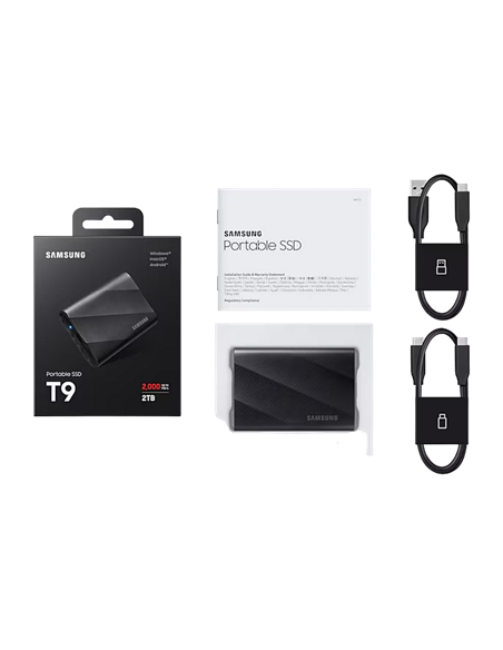 SSD portabil extern Samsung T9, 2 TB, Negru (MU-PG2T0B/EU)