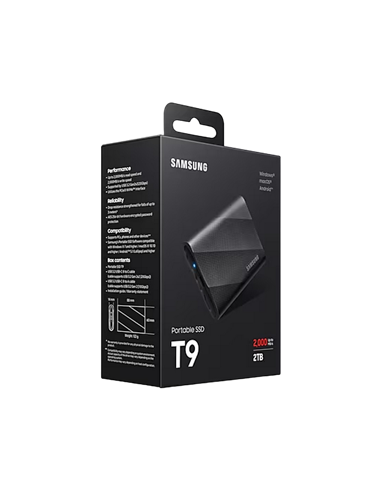 SSD portabil extern Samsung T9, 2 TB, Negru (MU-PG2T0B/EU)