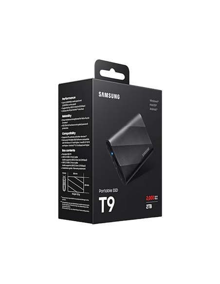 SSD portabil extern Samsung T9, 2 TB, Negru (MU-PG2T0B/EU)