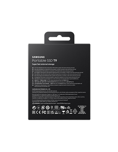SSD portabil extern Samsung T9, 2 TB, Negru (MU-PG2T0B/EU)