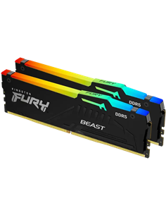 Memorie RAM Kingston FURY Beast RGB, DDR5 SDRAM, 5600 MHz, 128GB, KF556C36BBEAK2-128