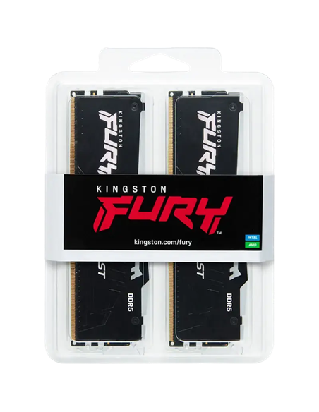 Оперативная память Kingston FURY Beast RGB, DDR5 SDRAM, 5600 МГц, 128ГБ, KF556C36BBEAK2-128