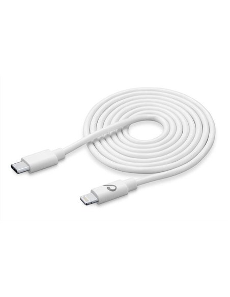 Кабель для передачи данных Cellularline Power Cable, Lightning/USB Type-C, 3м, Белый