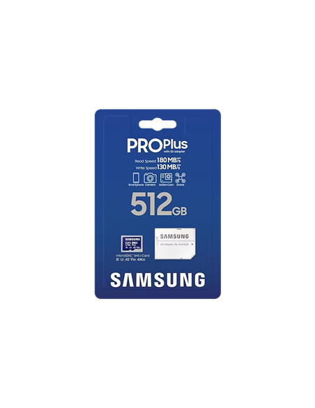 Карта памяти Samsung PRO Plus MicroSD, 512Гб (MB-MD512SA/KR)