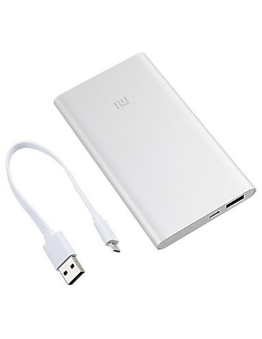 Портативное зарядное устройство Xiaomi Power Bank 2, 5000мА·ч, Серебристый