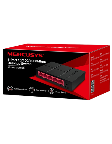Сетевой коммутатор MERCUSYS MS105G, 5x 10/100/1000 Мбит/с