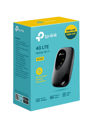 Мобильный Wi‑Fi роутер TP-LINK M7200, 4G, Чёрный
