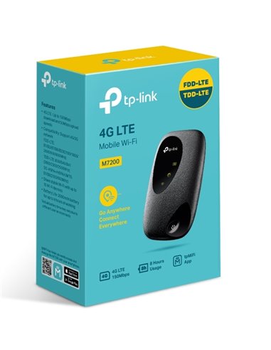 Мобильный Wi‑Fi роутер TP-LINK M7200, 4G, Чёрный