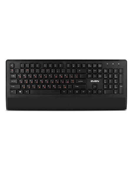 Set Tastatură + Mouse + Mouse Pad SVEN KB-C3800W, Fără fir, Negru