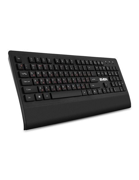 Set Tastatură + Mouse + Mouse Pad SVEN KB-C3800W, Fără fir, Negru