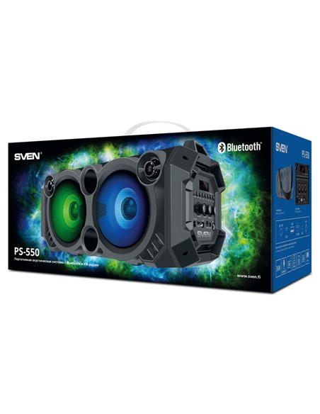 Портативная колонка SVEN PS-550, Чёрный
