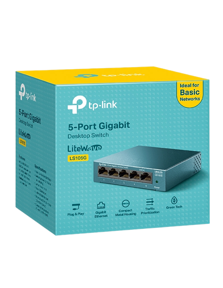 Сетевой коммутатор TP-LINK LS105G, 5x 10/100/1000 Мбит/с