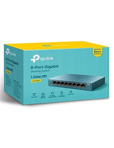 Switch de rețea TP-LINK LS108G, 8x 10/100/1000 Mbps