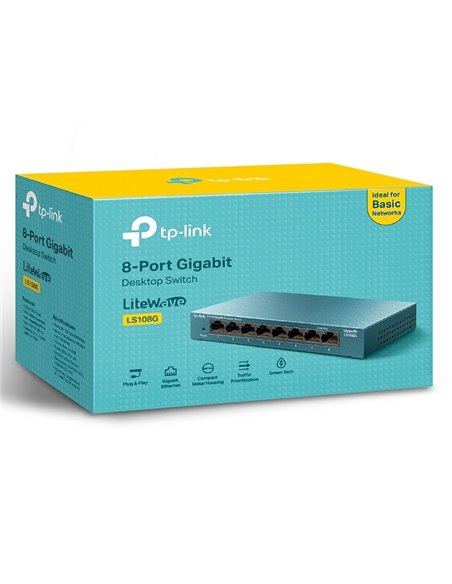Сетевой коммутатор TP-LINK LS108G, 8x 10/100/1000 Мбит/с