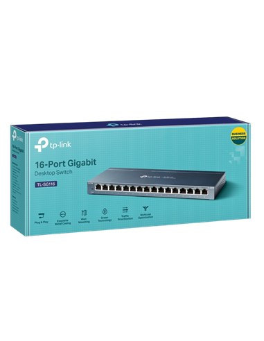 Switch de rețea TP-LINK TL-SG116, 16x 10/100/1000 Mbps