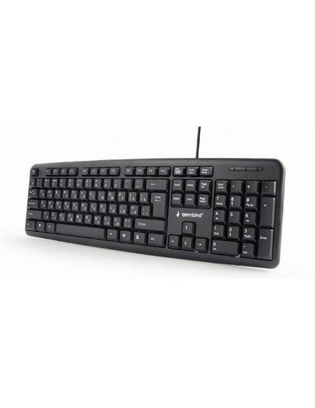 Tastatură Gembird KB-U-103-RU, Cu fir, Negru