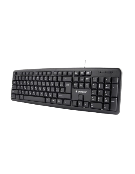 Tastatură Gembird KB-U-103-RU, Cu fir, Negru