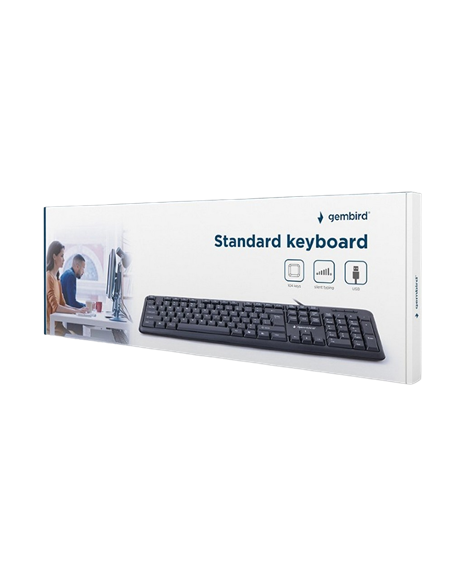 Клавиатура Gembird KB-U-103-RU, Проводное, Чёрный