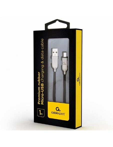 Кабель для зарядки и синхронизации Cablexpert CC-USB2R-AMmBM-1M, USB Type-A/micro-USB, 1м, Чёрный