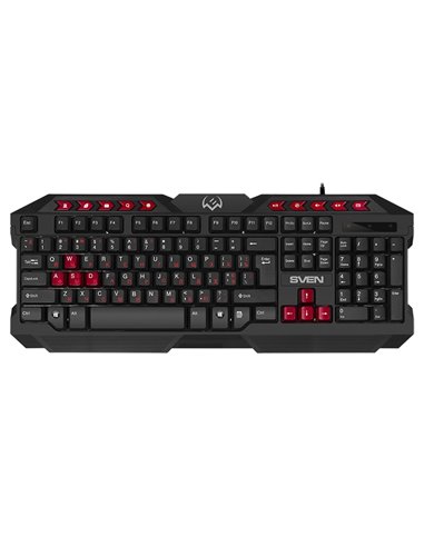 Set Tastatură + Mouse + Mouse Pad SVEN GS-9200, Cu fir, Negru/Rosu