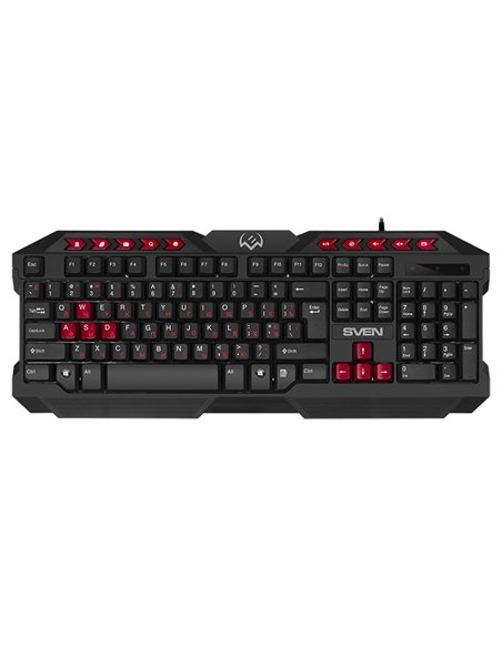 Set Tastatură + Mouse + Mouse Pad SVEN GS-9200, Cu fir, Negru/Rosu