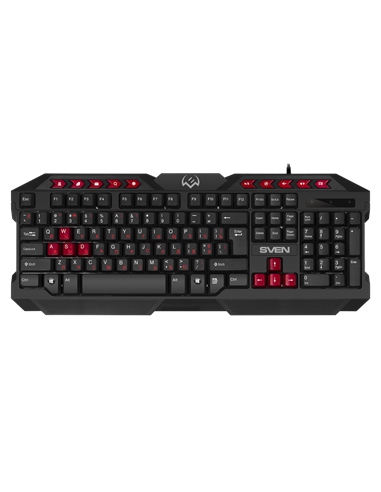 Set Tastatură + Mouse + Mouse Pad SVEN GS-9200, Cu fir, Negru/Rosu
