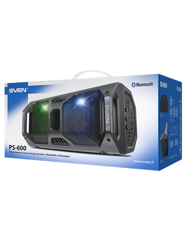 Портативная колонка SVEN PS-600, Чёрный
