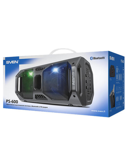 Портативная колонка SVEN PS-600, Чёрный